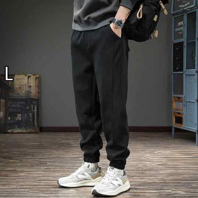 L メンズ ファッション 服 オシャレ シンプル 大 かっこいい 大きいサイズ ストリート 紳士服 秋 厚手 ニット カジュアル パンツ ストレッチパンツ アメリカン スポーツ