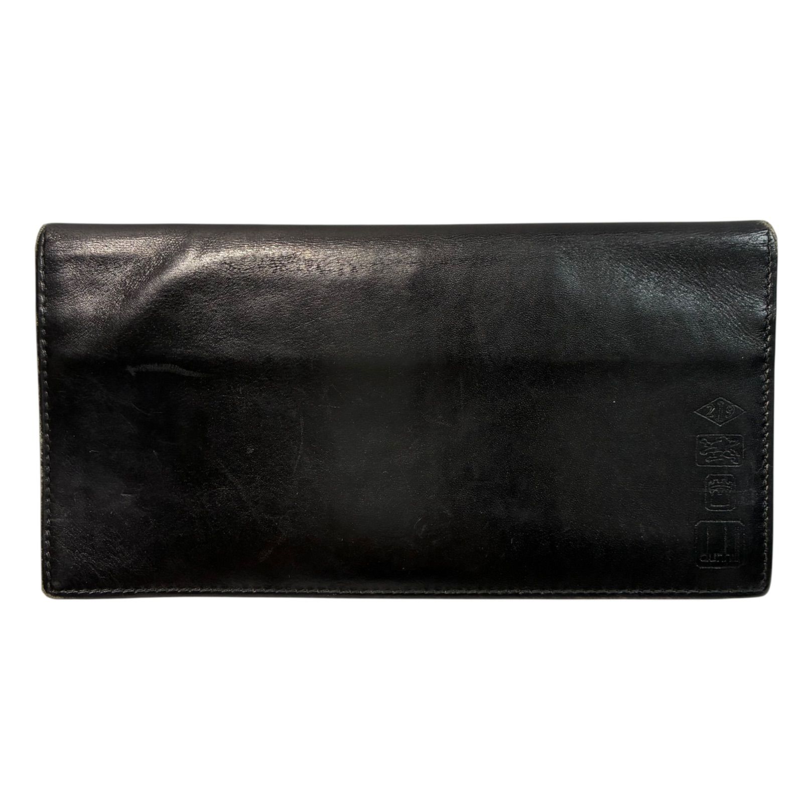 dunhill ダンヒル 本革 長財布 メンズ ブラック カード収納付き
