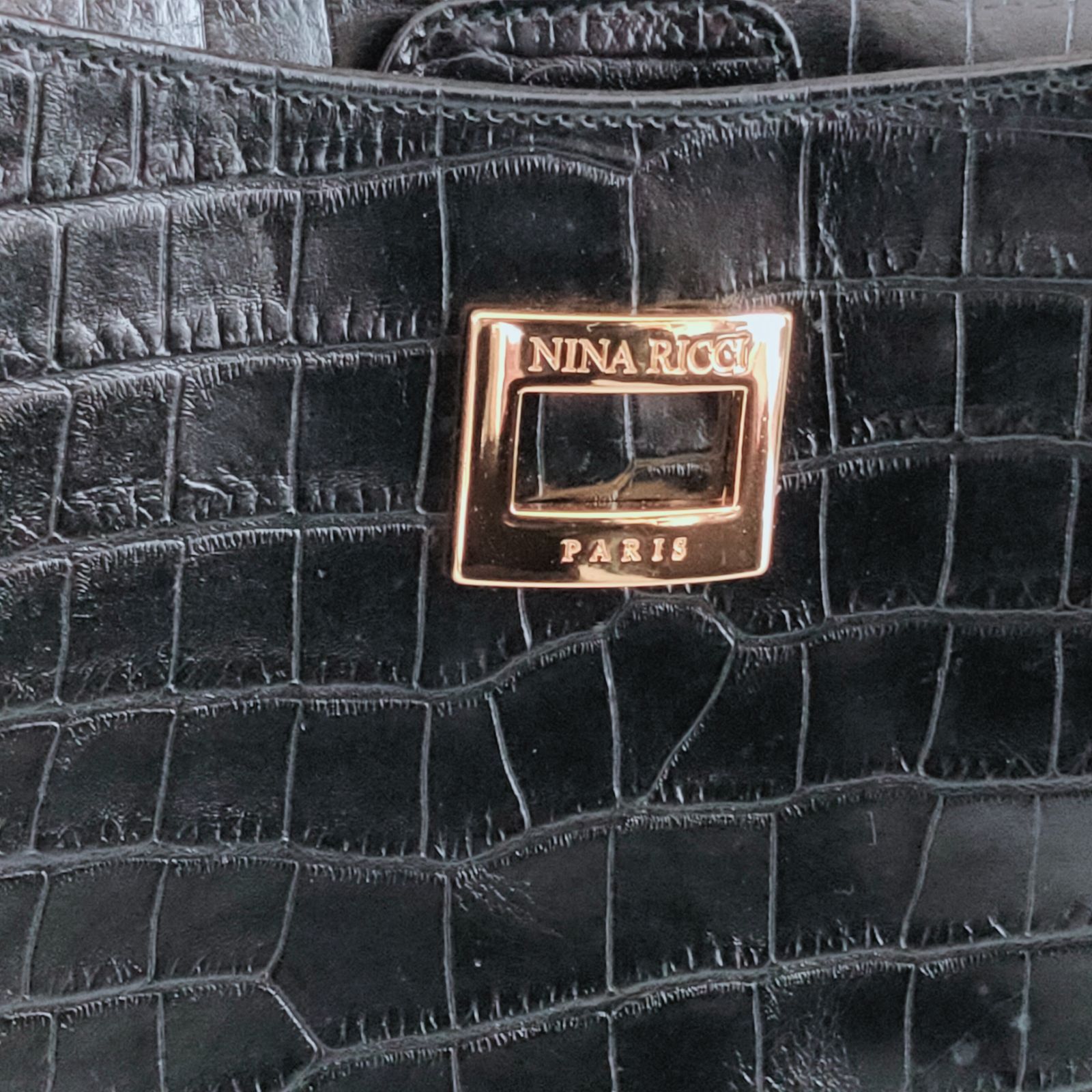 Nina Ricci ニナリッチ ショルダーバッグ クロコ型押し ワンショルダー 