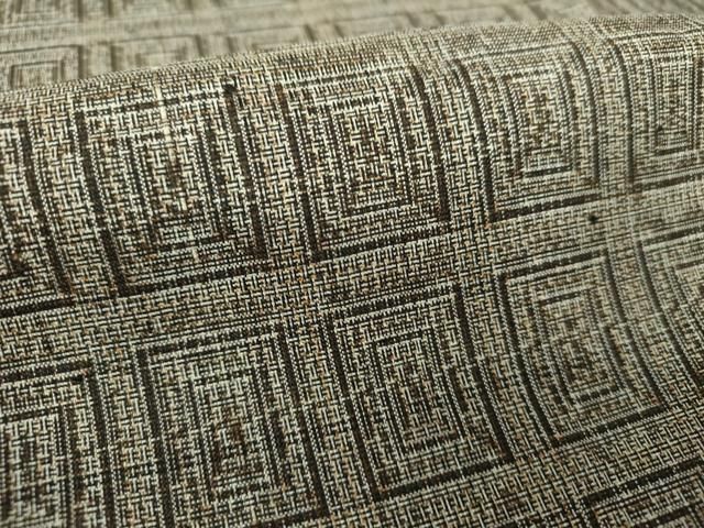 平和屋着物○本場大島紬 アンサンブル 割り込み絣 変わり格子 正絹  