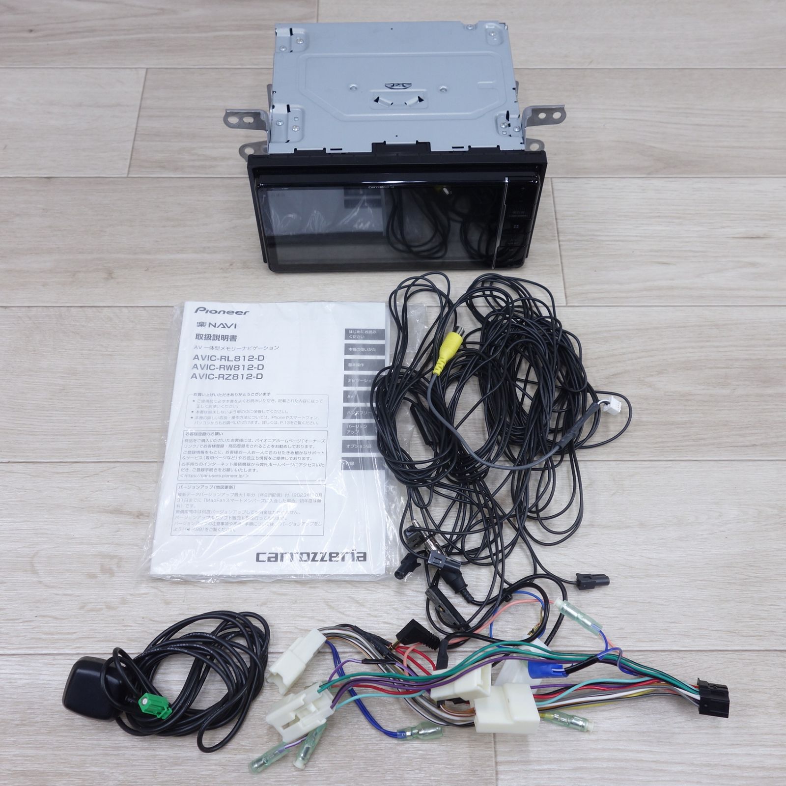 付き 21年◆carrozzeria Pioneer 楽NAVI 7V型 AV 一体型 メモリーナビ AVIC-RW812-D カーナビ カロッツェリア パイオニア◆