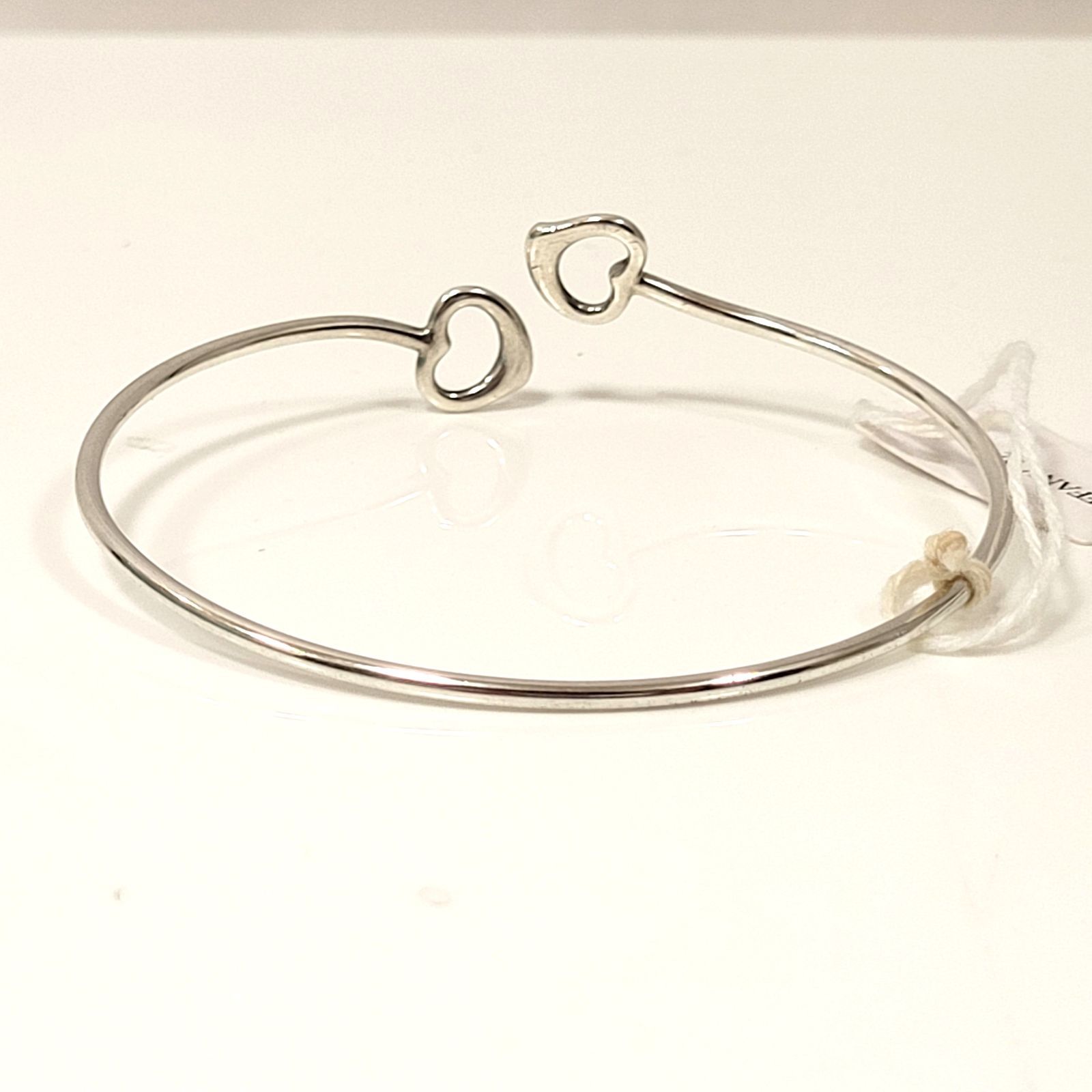 ティファニー Tiffany%Co ダブルオープンハート バングル ブレスレット 