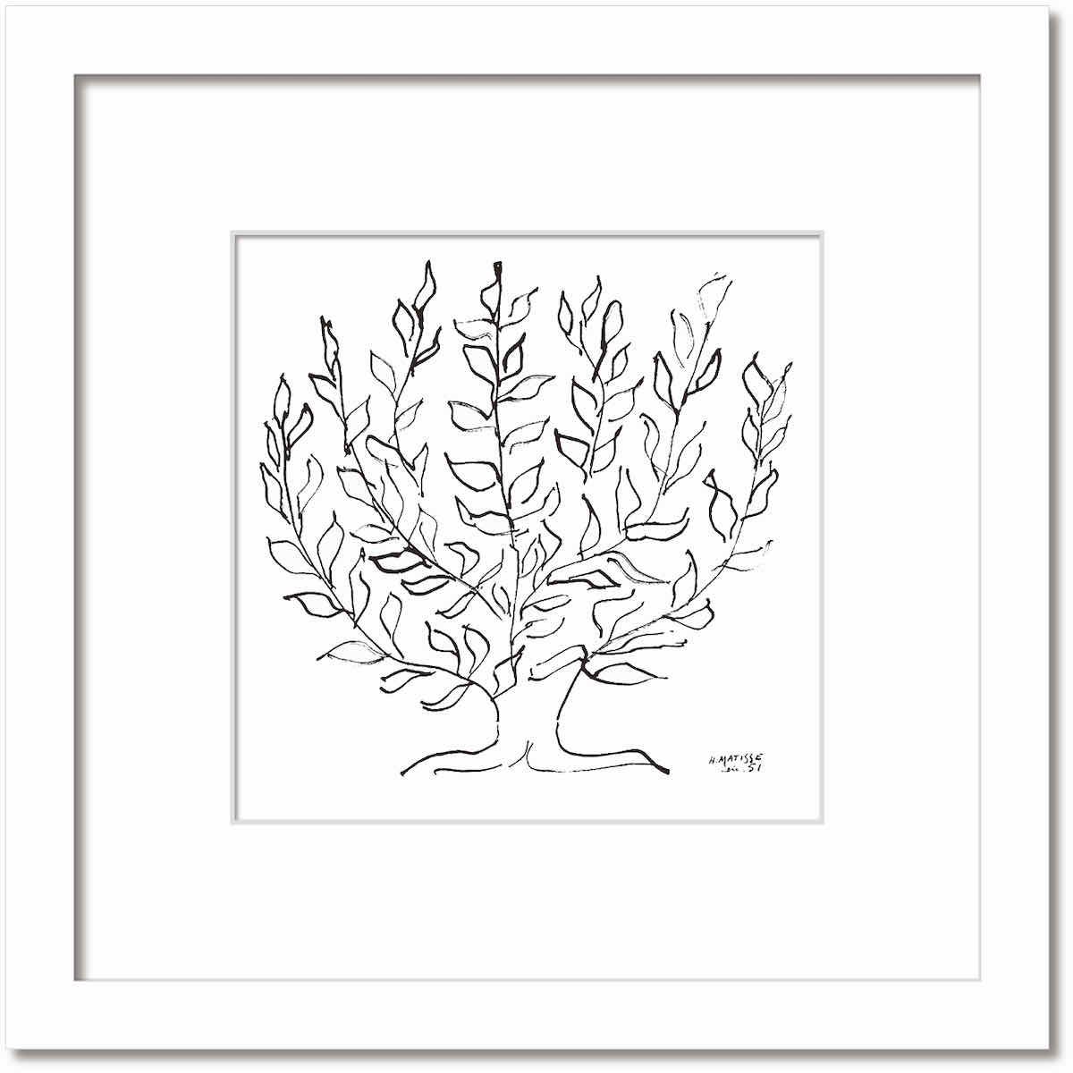 名画 シンプルアート アンリ・マティス 署名入り Le Platane