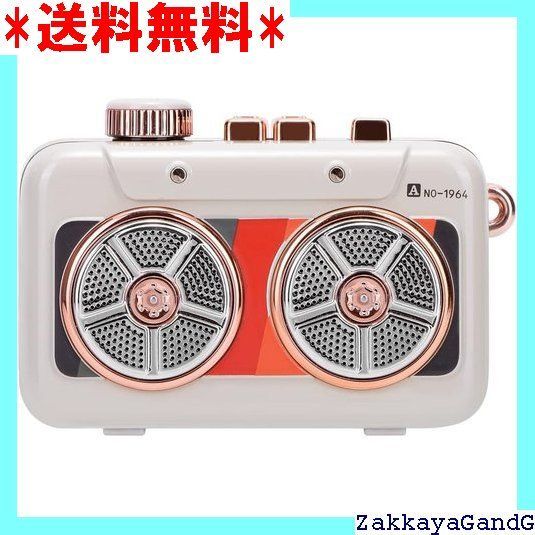 MUZEN DISCO Bluetooth スピーカー コンパクトスピーカー|ステレオスピーカー搭載|ダブルスピーカー|レトロな雰囲気|立体的な音|コンパクト|プレゼント モカ 191