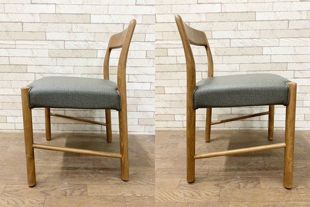 Calore/カロレ　Uチェア　2脚セット/ダイニングチェア/チェック柄③ Calore/カロレ Uチェア 2脚セット/ダイニングチェア/チェック柄③