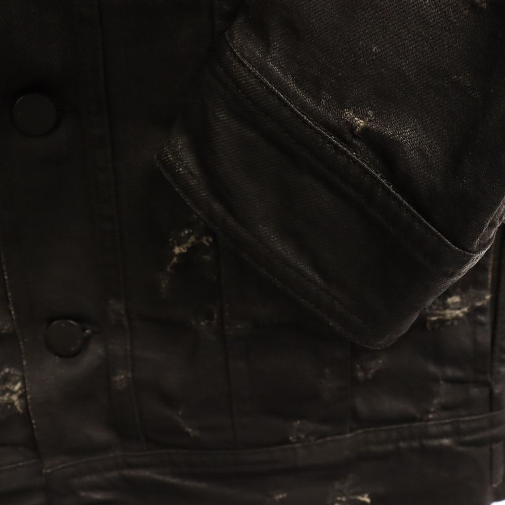 04SS STRIP期皺加工デニムジャケット ディオールオム DiorHomme Dior HOMME (ディオールオム) 04SS Strip期 Destroy Denim