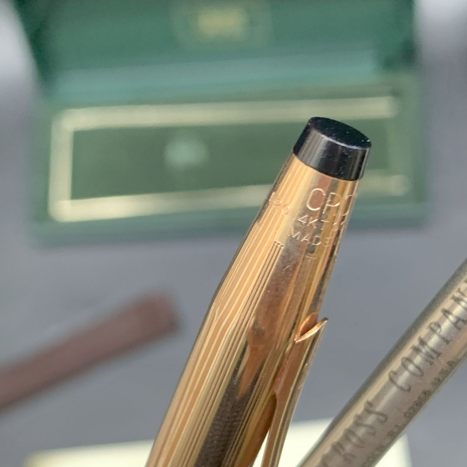 文房具・事務用品 H331 ヴィンテージ クロスボールペン3箱セット14K 