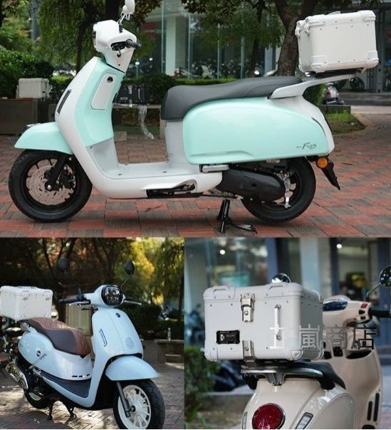 オートバイのアルミ合金テールボックス大容量復古丸角テールボックス45L