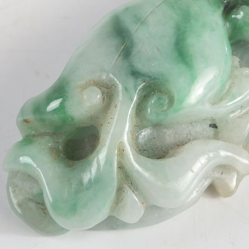 中国 玉石翡翠玉彫刻 獅子 根付 鑑定書付 C S22 - メルカリ