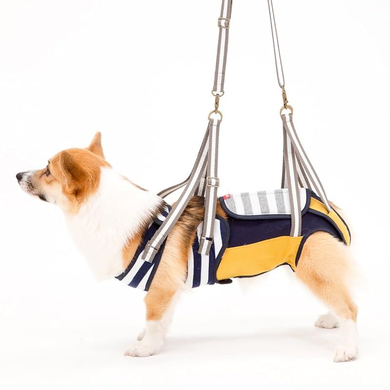 With ウィズ 歩行補助ハーネス LaLaWalk 中型犬 コーギー用 ボーダーマスタード 犬 CLサイズ 0