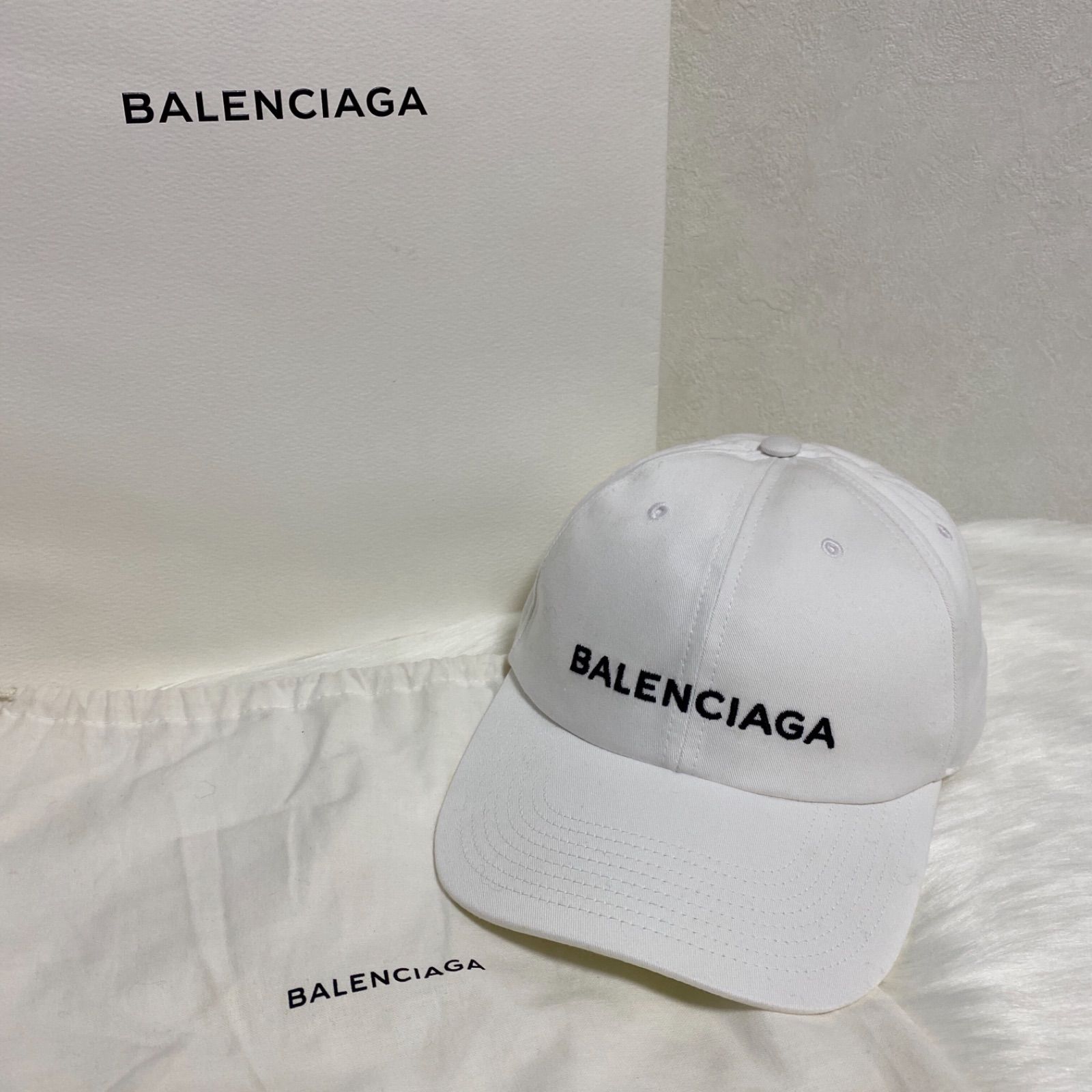 【美品】Balenciaga バレンシアガ キャップ 帽子 ホワイト
