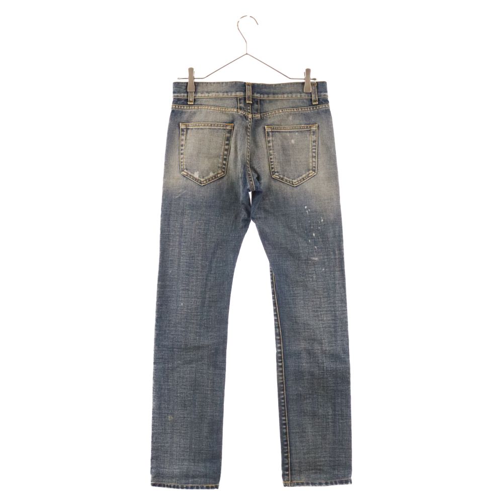 SAINT LAURENT PARIS サンローランパリ エディ期 13AW ペンキダメージ加工 スリムデニムパンツ 325869 インディゴ SAINT LAURENT PARIS (サンローランパリ) エディ期 13AW ペンキ