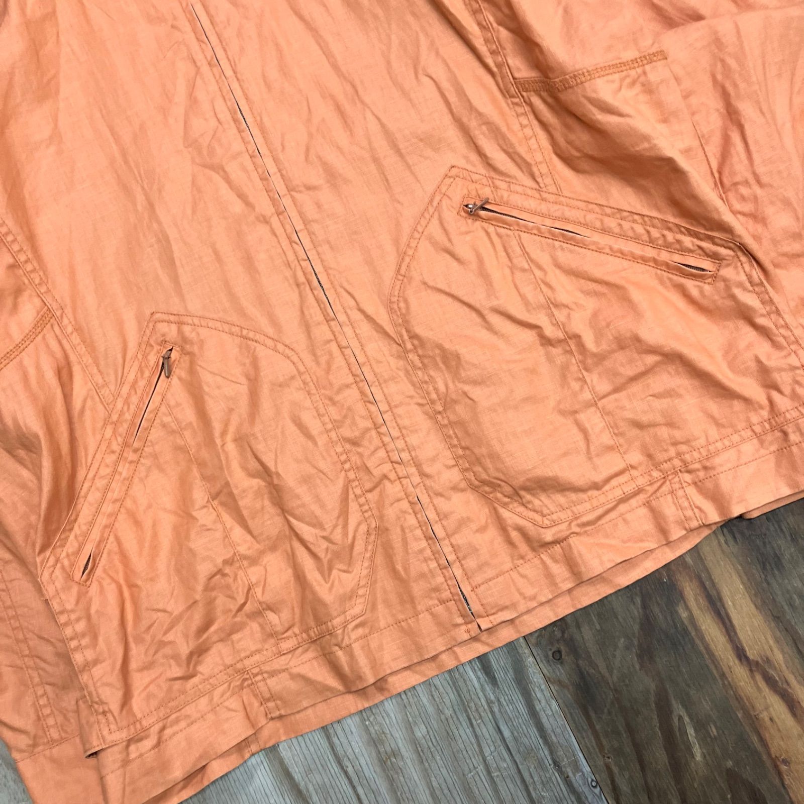 SIMPLE LIFE シンプルライフ リネン ジップアップ スイングトップ 