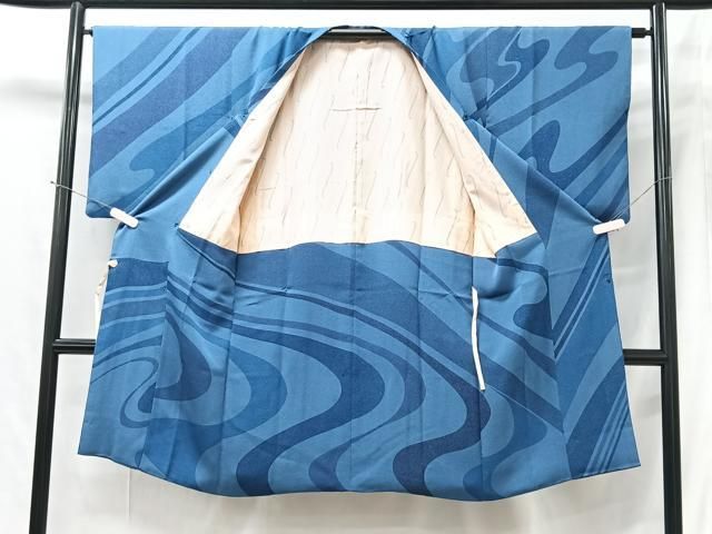 平和屋着物＃道行コート　作家物　霞花文　鬼しぼ縮緬　ロング丈　正絹　逸品　CAAT5917id 平和屋着物＃道行コート 作家物 霞花文 鬼しぼ縮緬 ロング丈 正絹 逸品