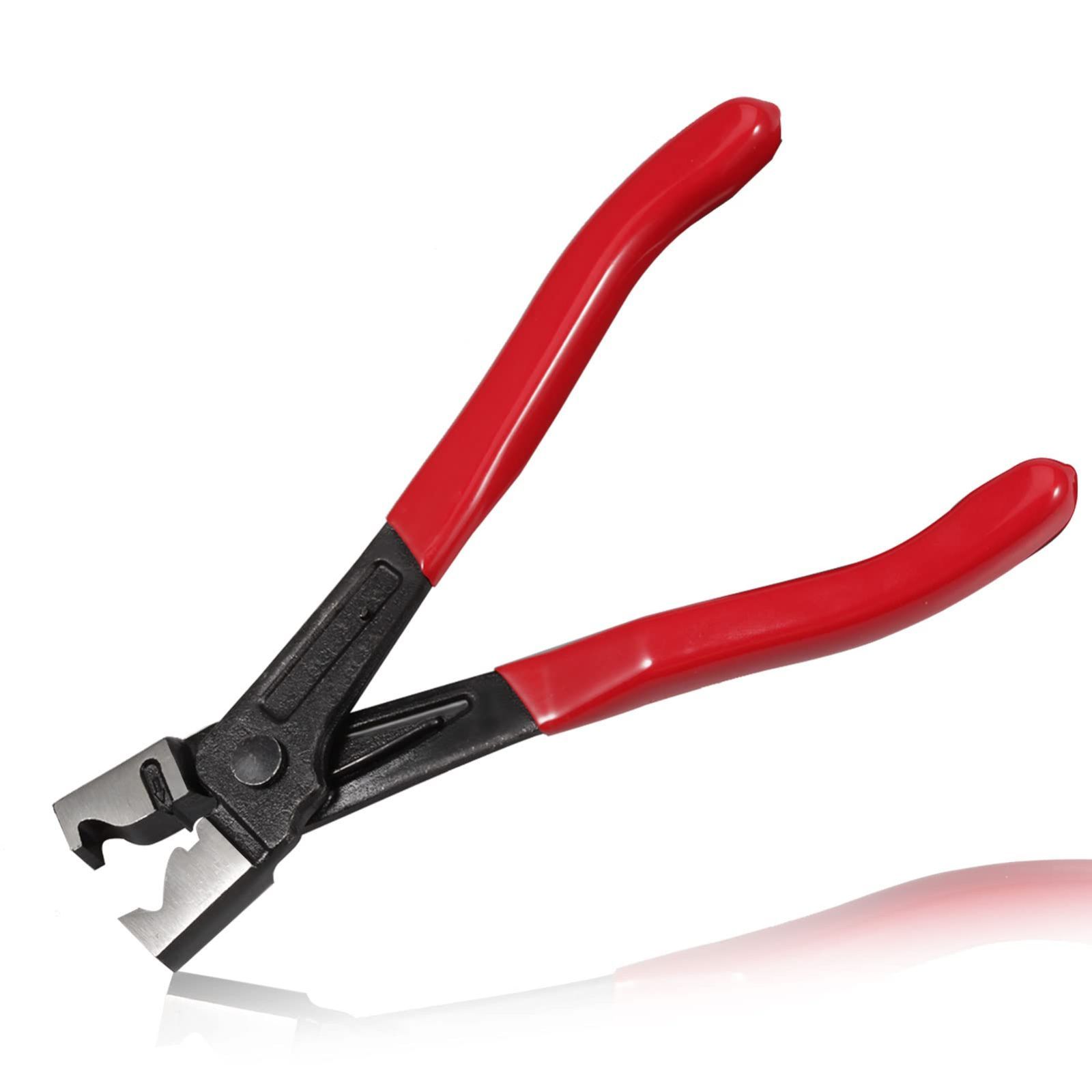 Color:赤 LEONTOOL ホースクランププライヤー ホースバンドクリッププライヤー クリック R CLIC R 対応 ホースクランプの脱着 クリップ脱着 交換作業 エアクリホース 取り外し 自動車 整備工具