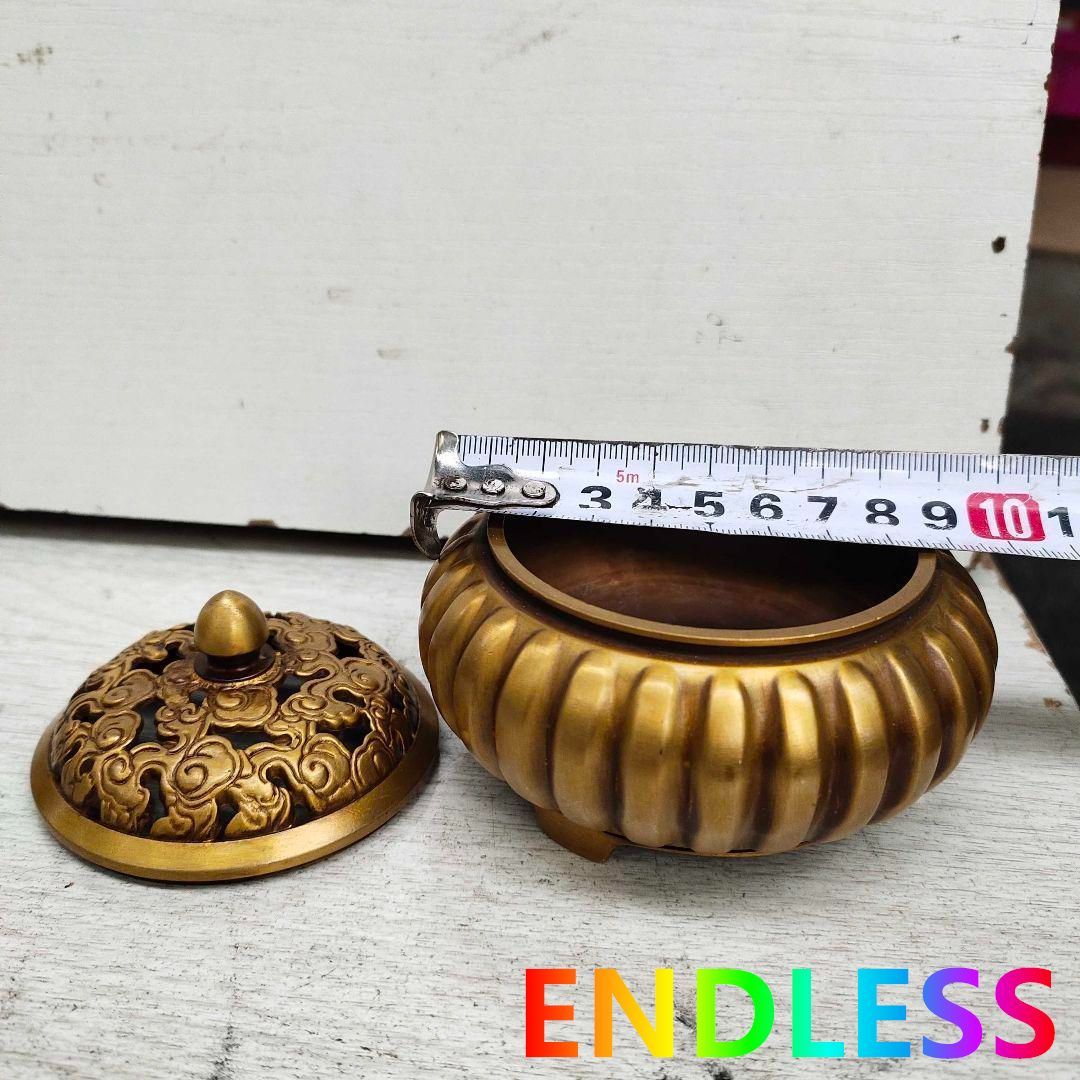 銅器 瓜形祥雲薫香炉 香道具 茶寵 工芸品 美術品 置物 銅器
