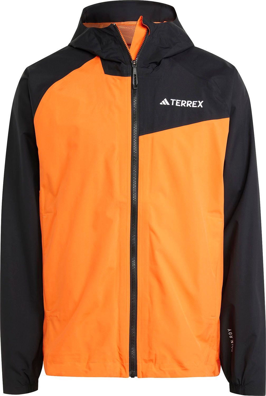 アディダス adidas アウトドア テレックス マルチ 2層構造 RAIN.RDYジャケット 上着 アウター 防水 透湿 ハイキング 山登り 旅行 お出かけ 雨 メンズ 男性用 梅雨 HAU46 IW8883 セミインパクトオレン
