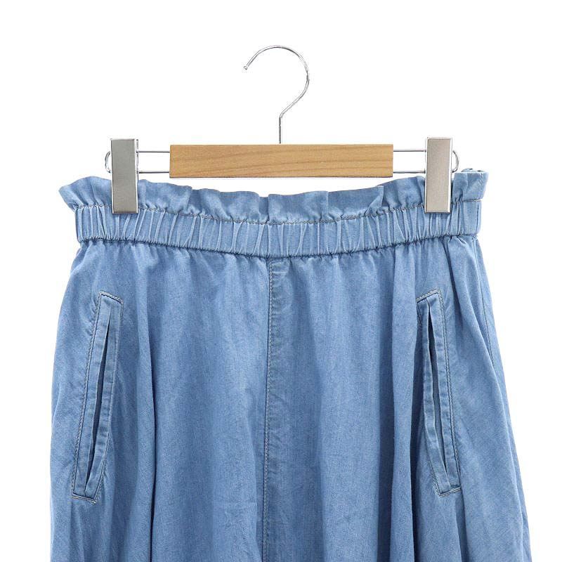 ブラーミン BRAHMIN デニムフレアスカート イージー ミモレ ロング 38  