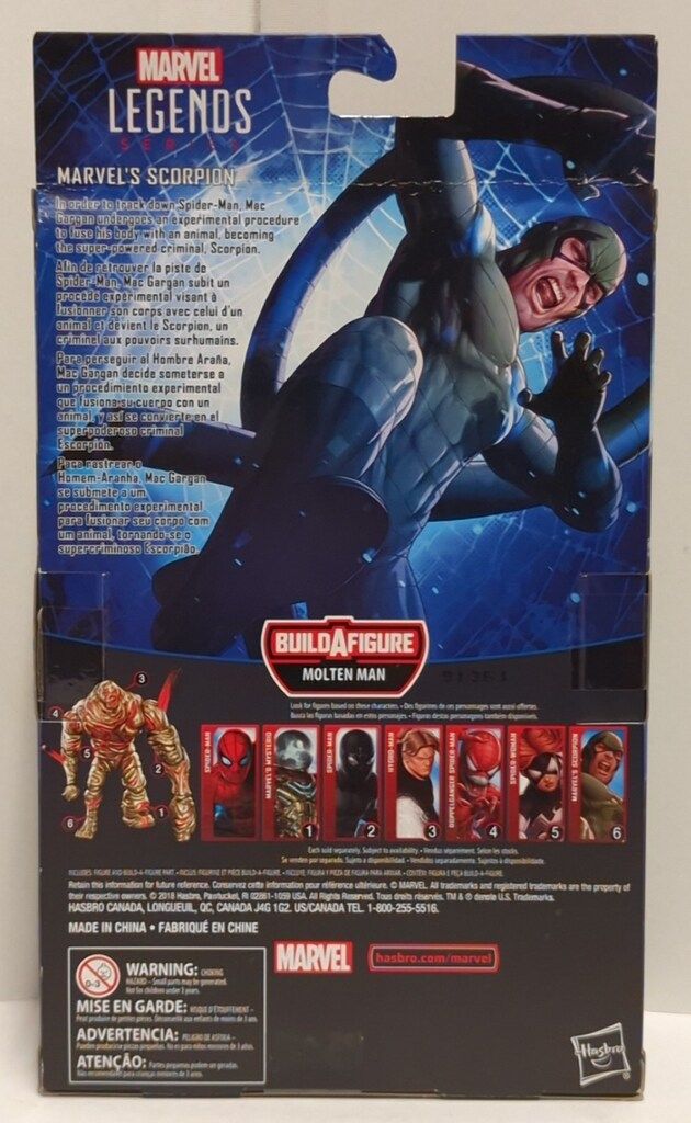 HASBRO MARVEL LEGENDS MOLTEN MAN SPIDER MAN MARVELS SCORPION 6