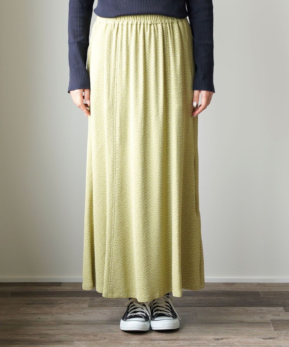 【美品】フラワージャガード　ギャザーロングスカート／シンゾーン ザ シンゾーン ギャザースカート ロングスカート JACQUARD