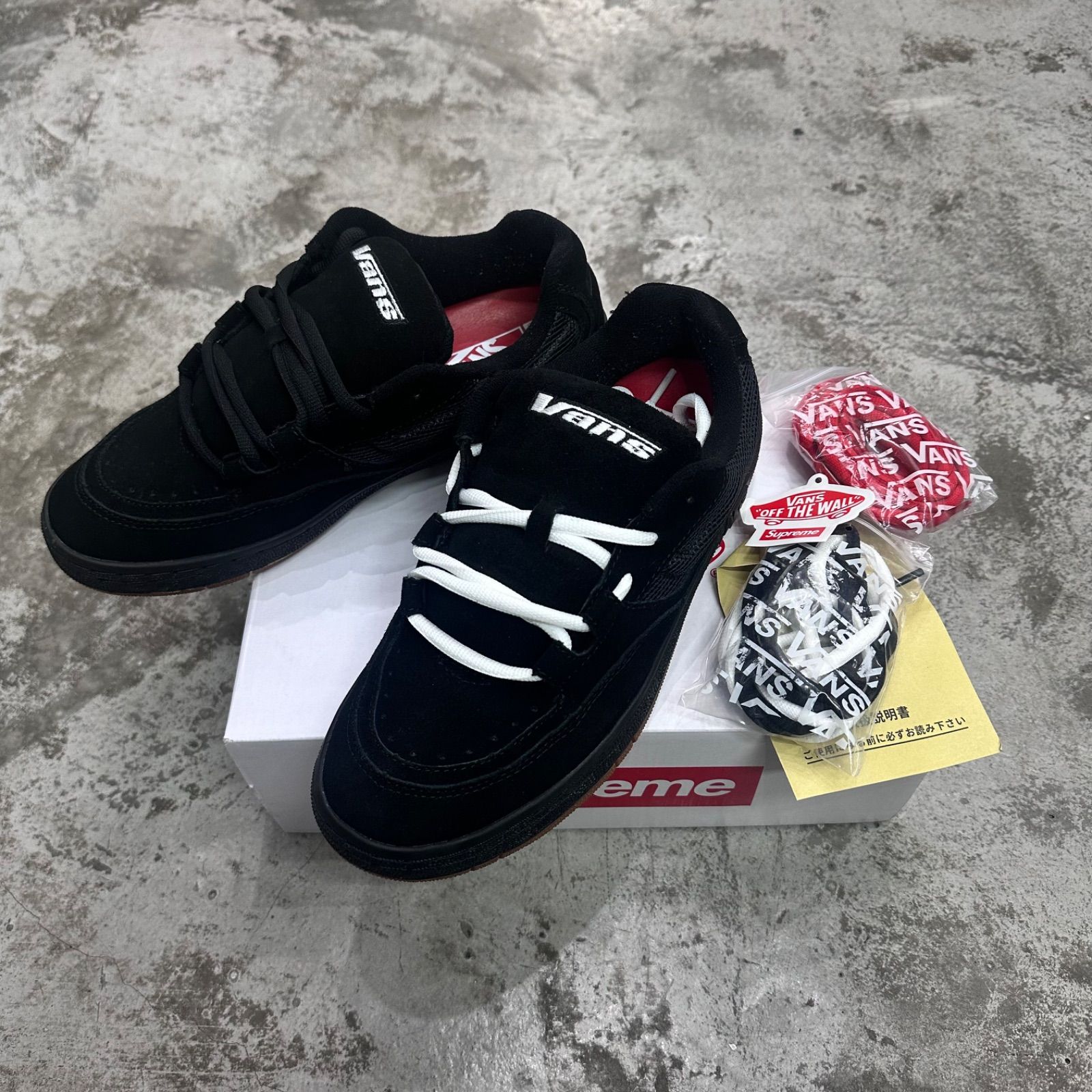 Supreme 23SS Vans Speed Black スエード スニーカー シュプリーム 