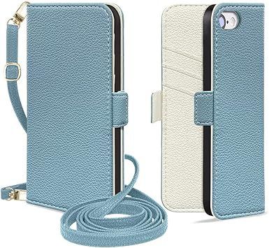 MAGICASE for iPhone SE ケース 手帳型 第2世代 第3世代 ショルダー iphone8 ケース 手帳型 肩掛け スマホケースiphone se おしゃれ 女性 マグネット式 高級PUレザー iPhone se3/se2
