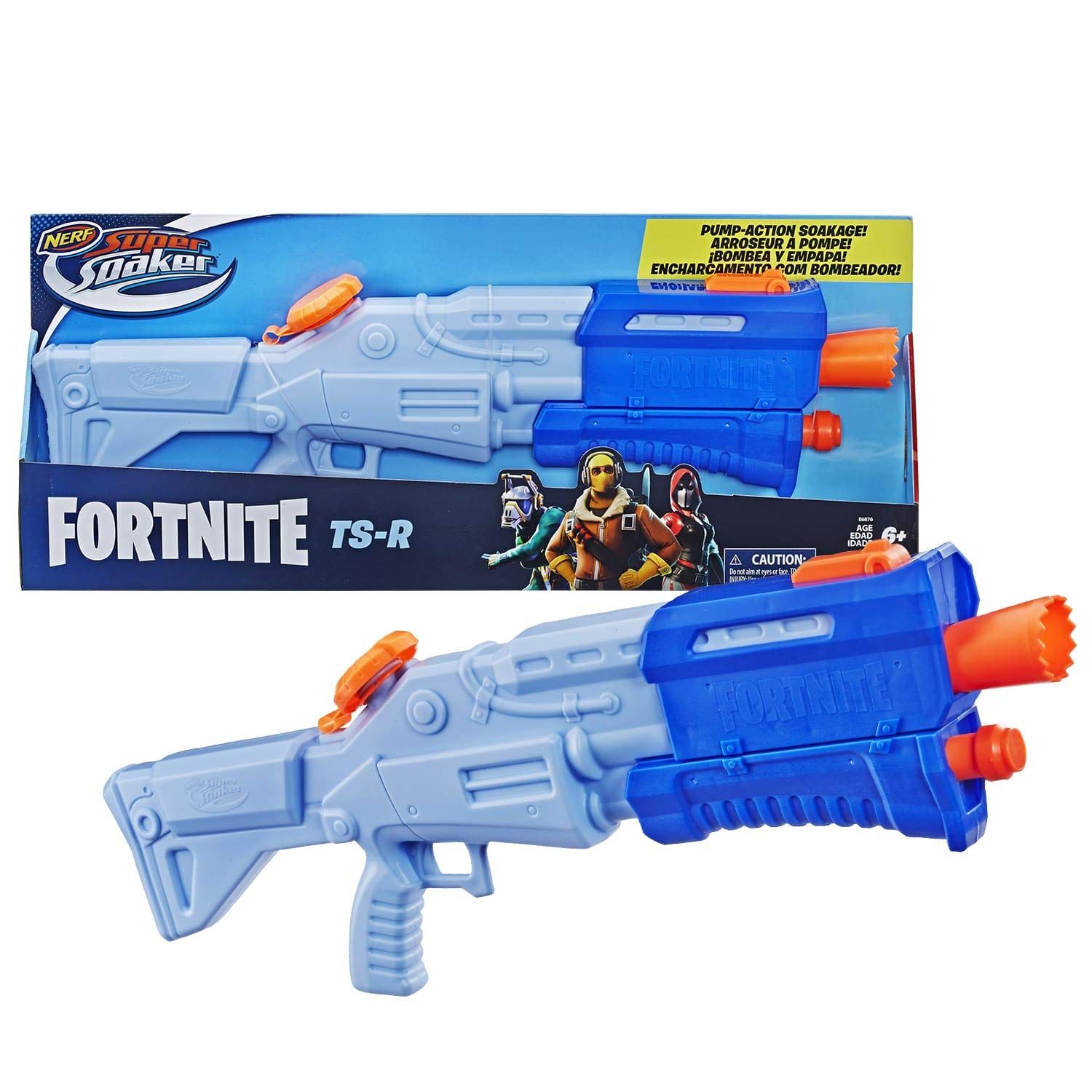 ハズブロ(HASBRO) ナーフ フォートナイト TS R スーパーソーカー ウォーターブラスター Fortnite 水鉄砲 正規品 E6876 水鉄砲 子供 大人 超強力飛距離 大きい 巨大 