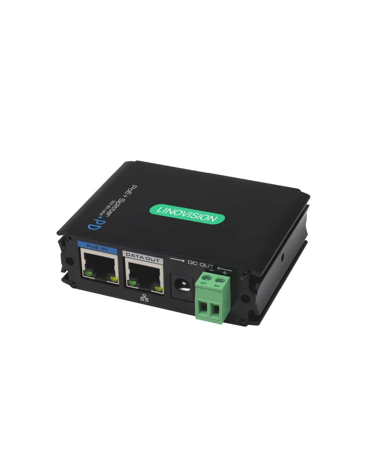 LINOVISION産業用ギガビットPoE+スプリッター、 DC12V or DC24V出力、広い電圧PoE36V?60V入力、IEEE802.3af / at PoE to DC電源、防犯カメラ、ワイヤレスAPなど用スイッチ適格請求書発行可