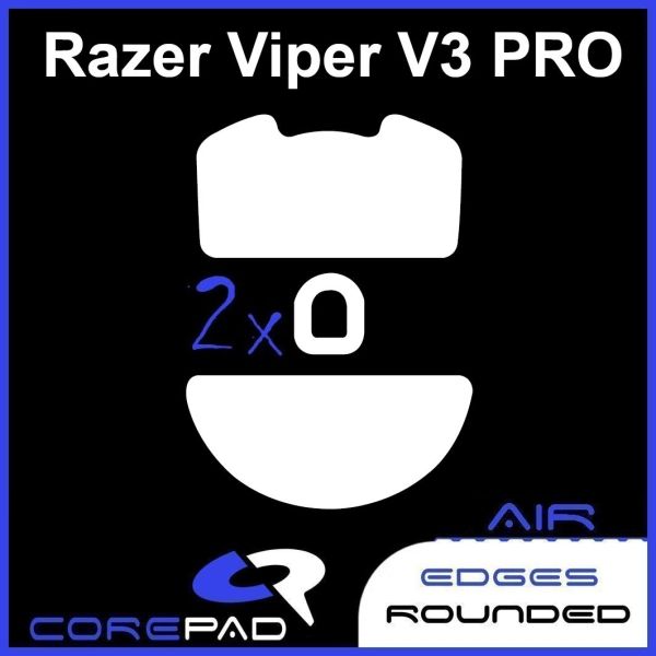 マウス・トラックボール Razer Viper V3 Pro + CorePad CTRL Corepad.de - X-RAYPAD Jade Obsidian Mouse Skates Tiger