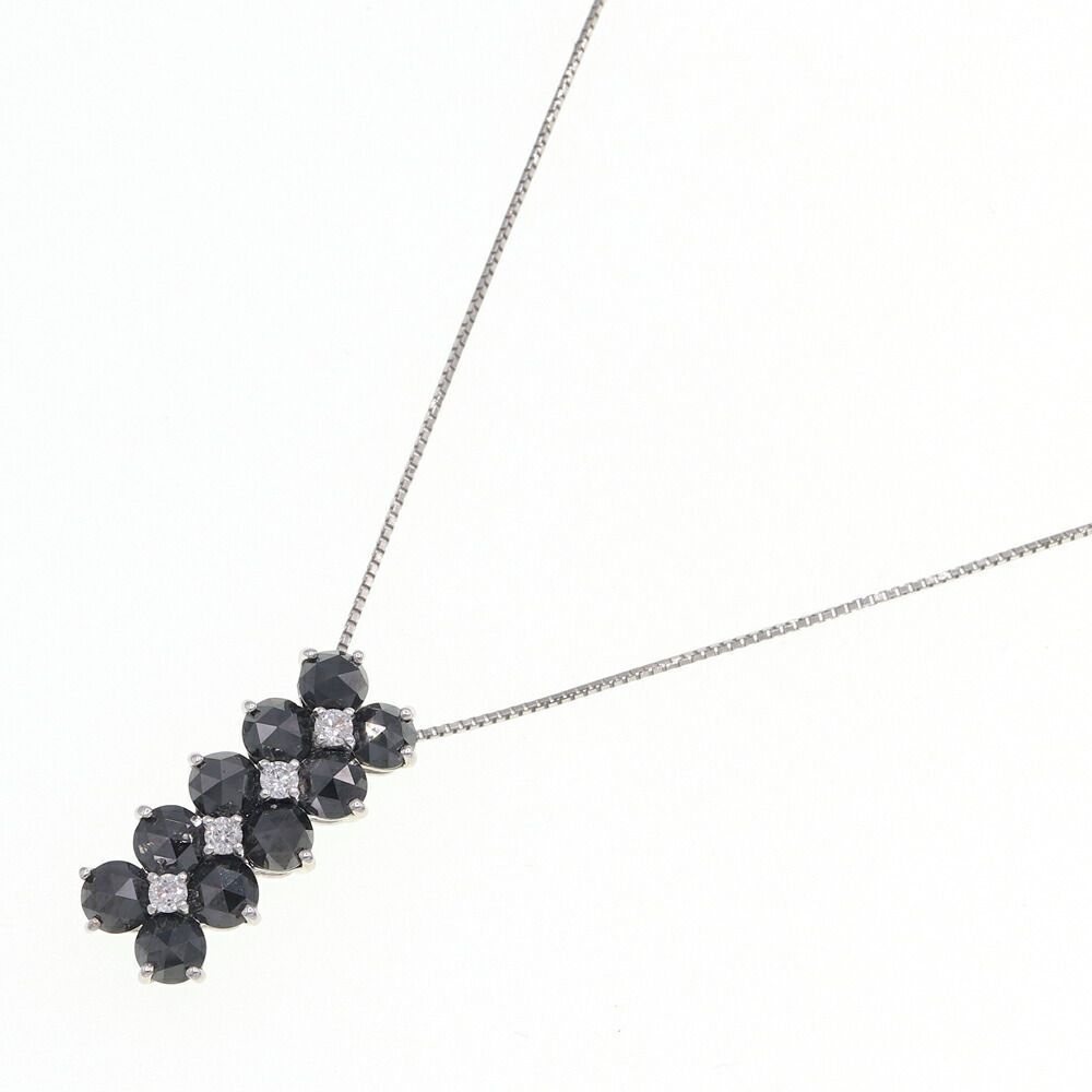 ダイヤモンド ブラックダイヤモンド ネックレス BD2.20ct K18WG - メルカリ