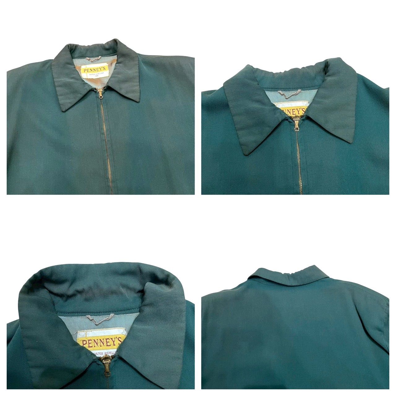 50s usa製レーヨン ギャバジンジャケットディープグリーン 50s usa製レーヨン ギャバジンジャケットディープグリーン 50's