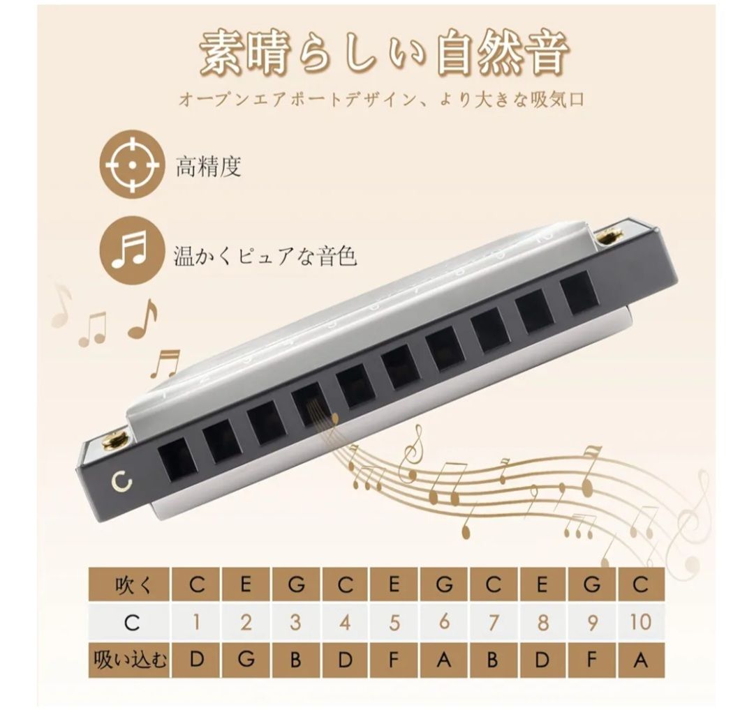 プロフェッショナル ハーモニカ スタンダード 10 ホール ダイア