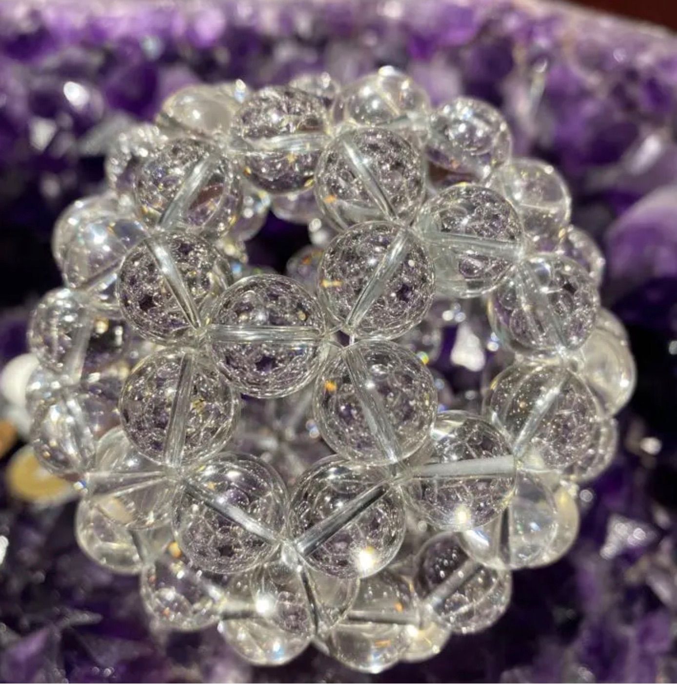 最大42%OFFクーポン 16mmA級品水晶フラーレン置物❣️ 宇宙エネルギー✨美しい 幸福呼ぶ奇石