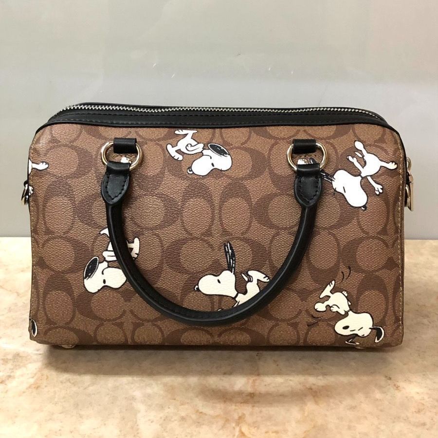 COACH × PEANUTS コーチ スヌーピー C4118 サッチェル ボストン
