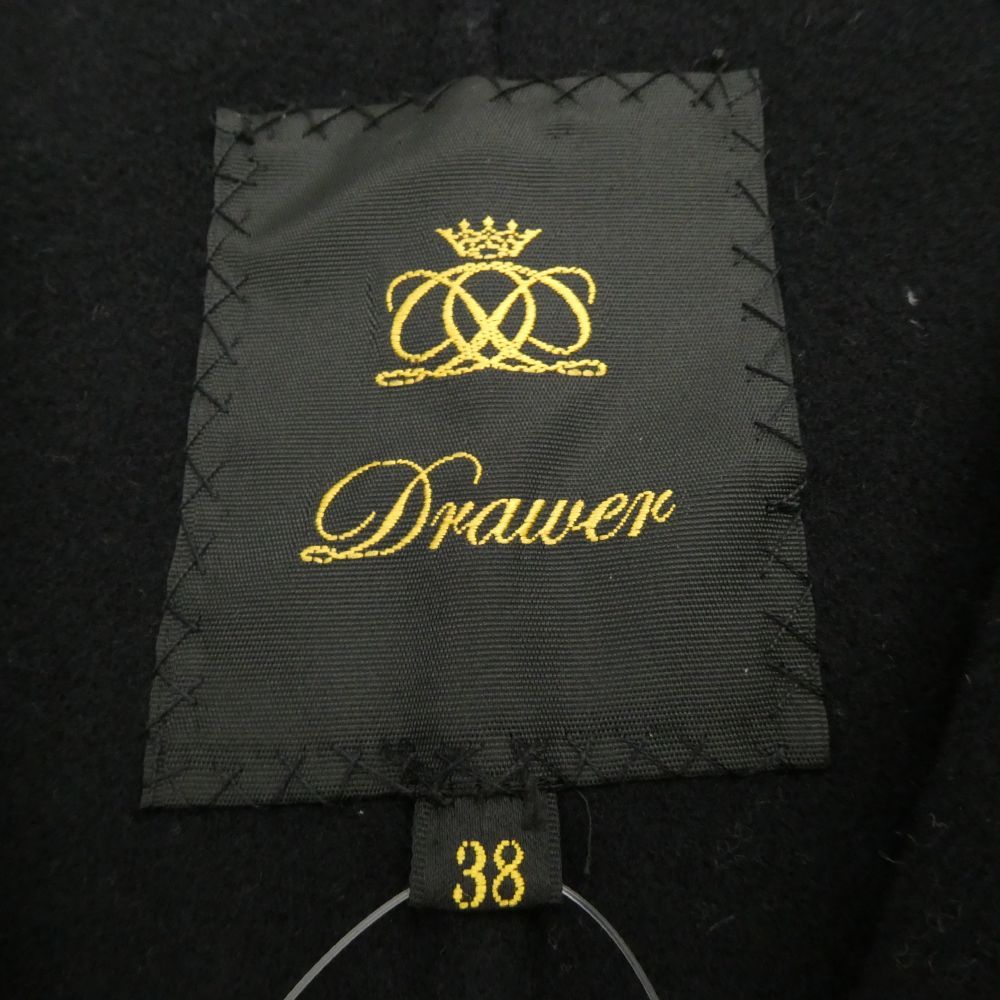 Drawer ドゥロワー 6525-234-0255 ノーカラーコート 38 ウール100％ ロング丈 レディース AY7163B20 NICORILABO_COM