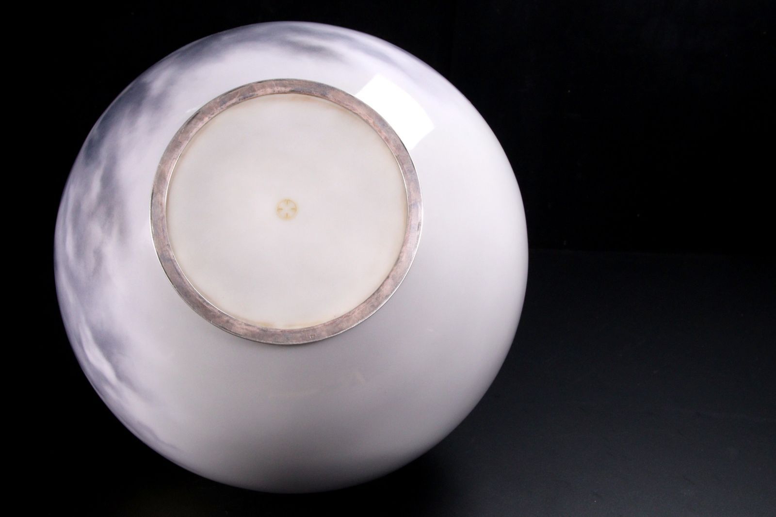 【流】古美術品 安藤七宝 純銀縁花瓶 CK860 流古美術品 安藤七宝 純銀縁花瓶 CK860