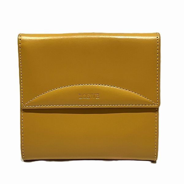 ロエベ Loewe Wホック レザー 2つ折り財布 レディース