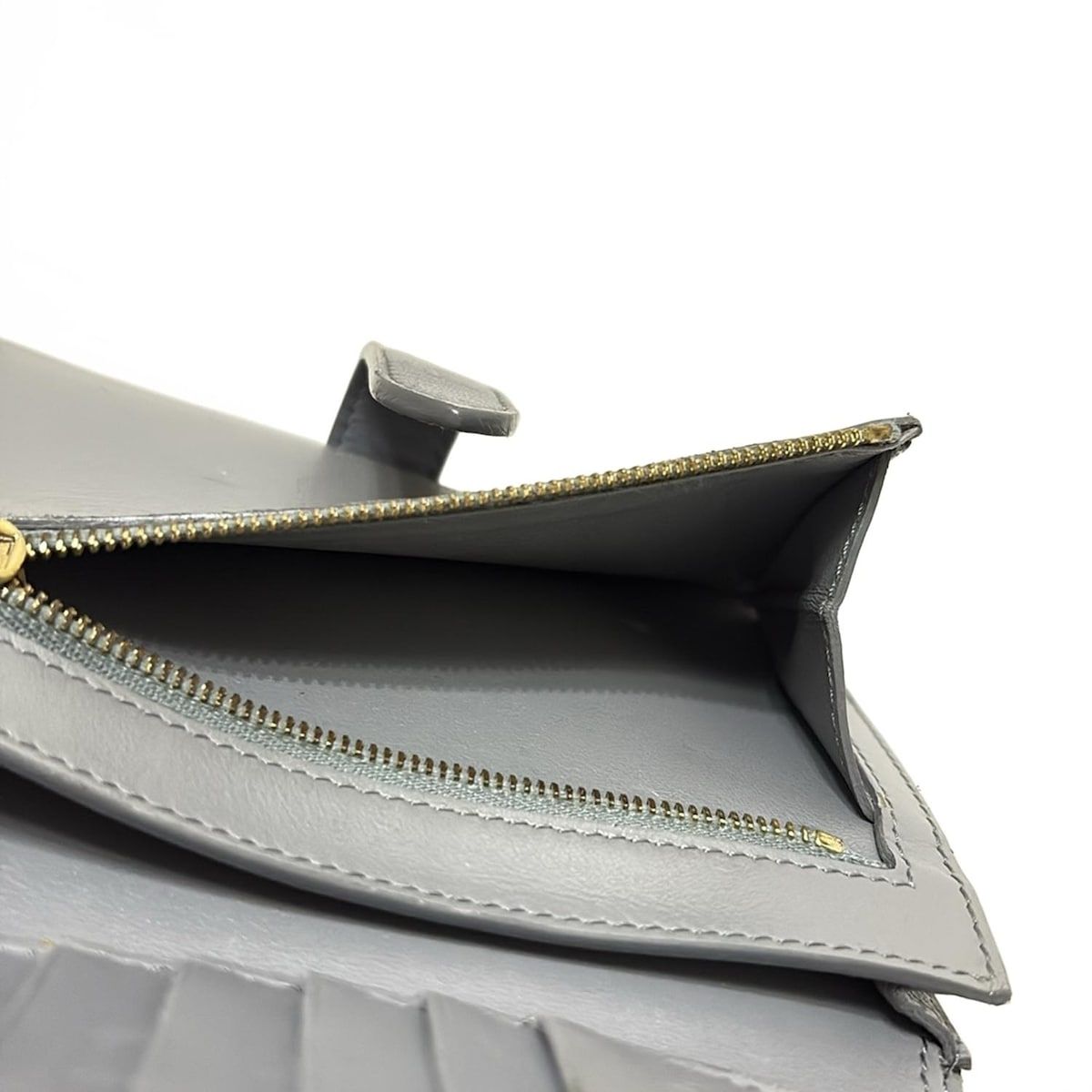 ✨美品✨セリーヌ CELINE ミディアム　ストラップウォレット　グレー×ピンク 新品 CELINE ミディアム ストラップウォレット グレー/ピンク