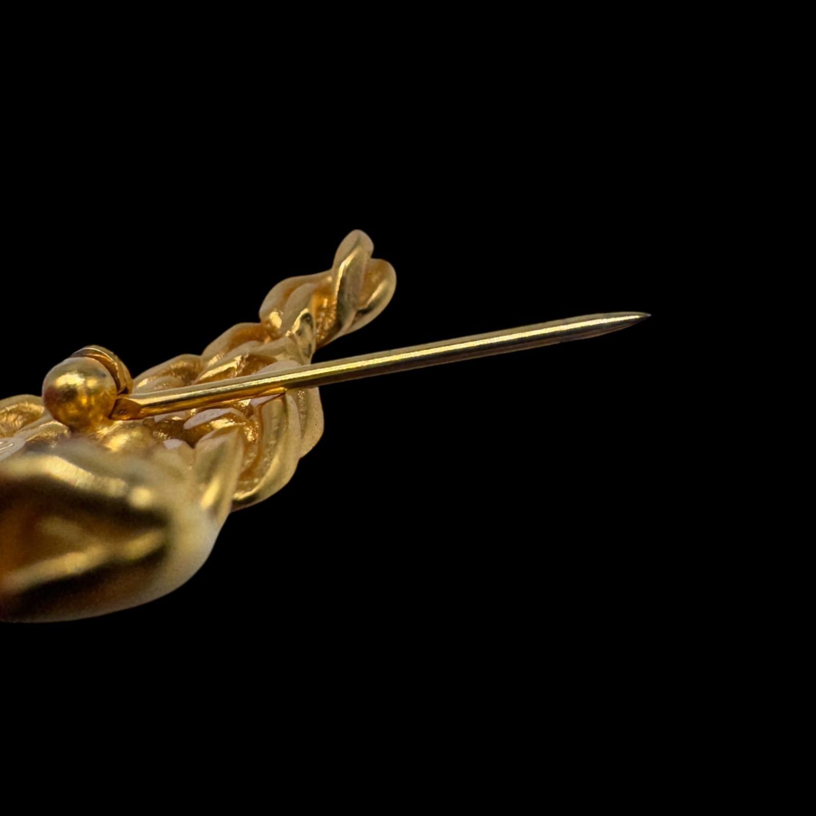 希少 美品 CELINE セリーヌ トリオンフ ゴールド ブローチ