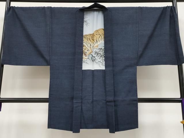 平和屋本店□希少 小紋師 藍田正雄 江戸小紋 訪問着 燕 紬地 逸品 未