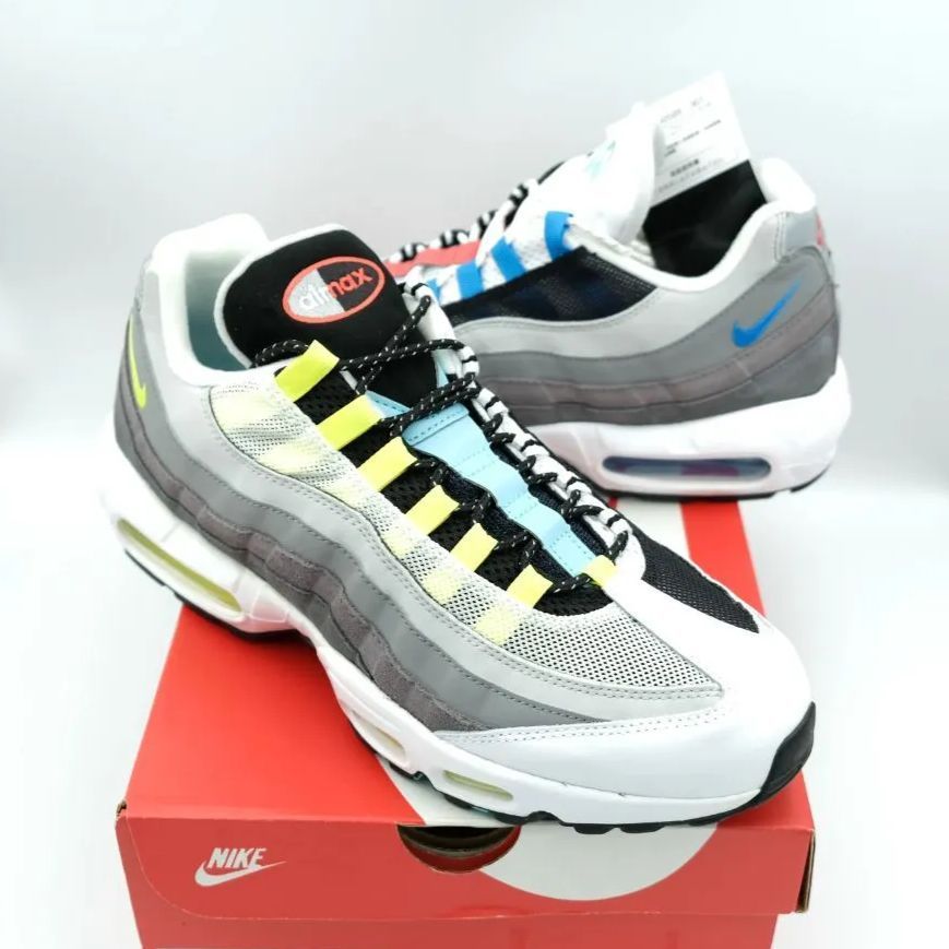 NIKE AIR MAX 95 QS GREEDY 2.0 ナイキ エア マックス 95 QS グリーディー 2.0 黒 白 黄 青 赤 マルチ  29cm CJ0589 001 - メルカリ