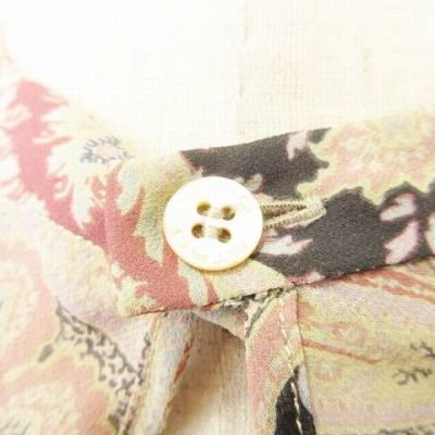 エトロ ETRO 美品 セットアップ 2ピース ペイズリー柄 シフォン ブラウス スカート 42 約XLサイズ ベージュ ピンク レディース エトロ ETRO 美品 セットアップ 2ピース ペイズリー柄 シフォン