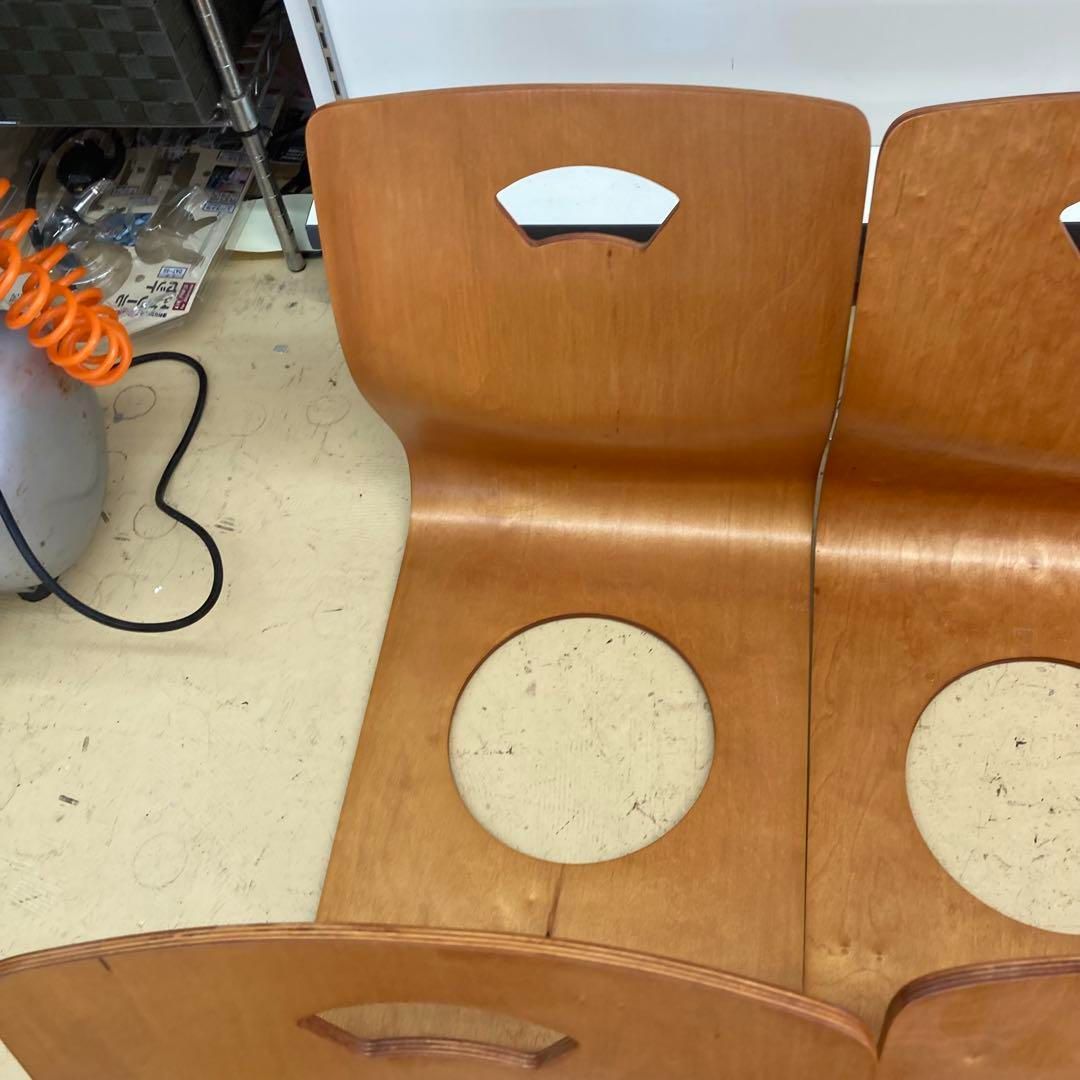 木製座椅 昭和レトロ 旅館 和室 6脚セット 木製座椅 昭和レトロ 旅館