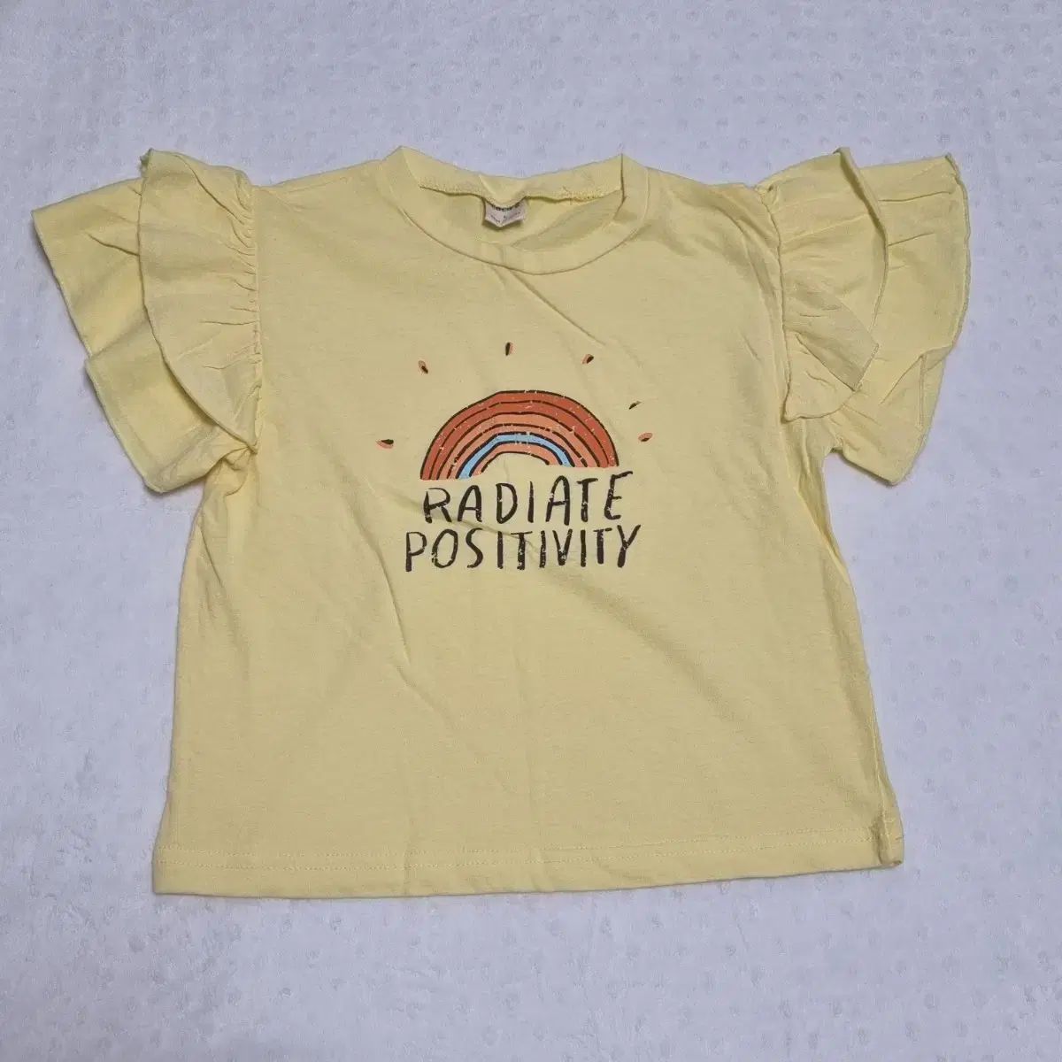  新品 子供用ショートスリーブ T シャツ L ライトイエロー Tシャツ