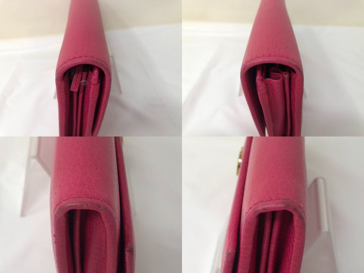 GUCCI 長財布　GGマーモント ピンク　箱付き GUCCI グッチ 財布 GGマーモント コンチネンタルウォレット 長