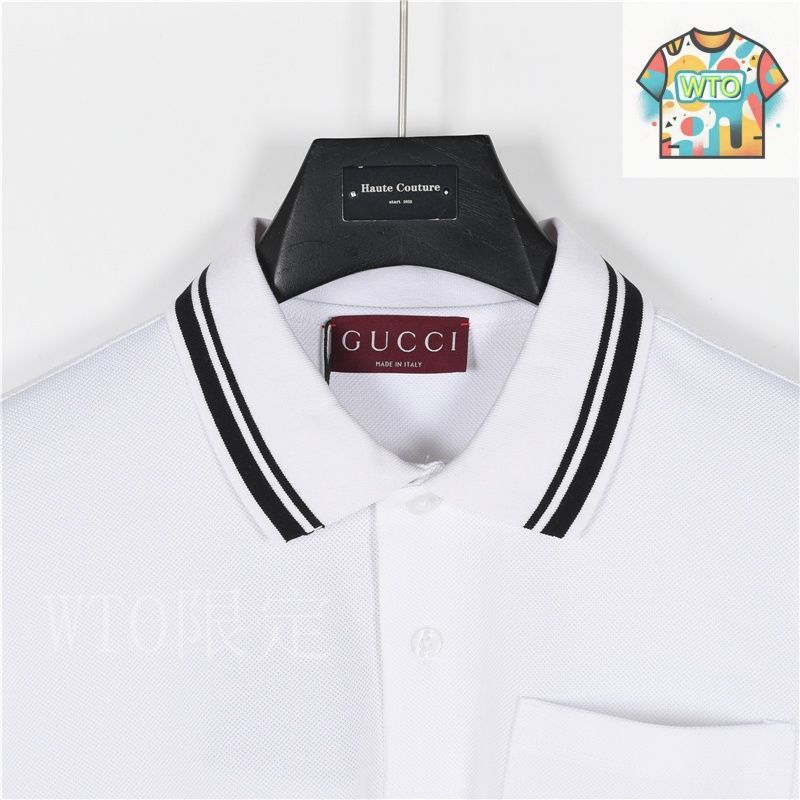 今日特価】Gucci 2024SS 胸刺繍ポケット ポロシャツ-3 - メルカリ