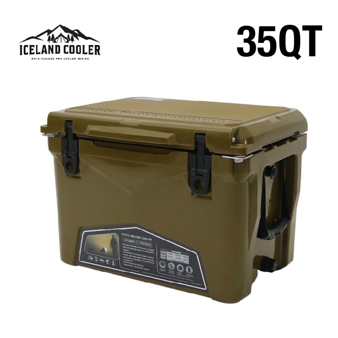35QT ICELANDCOOLER アイスランドクーラー別注ミリタリーオリーブ