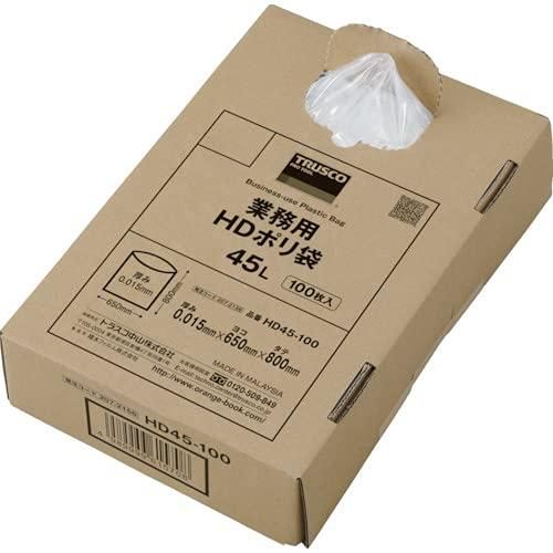 2営業日で発送 TRUSCO トラスコ中山 TRUSCO 業務用HDポリ袋 半透明 箱入り 0.022mm厚X120L 1