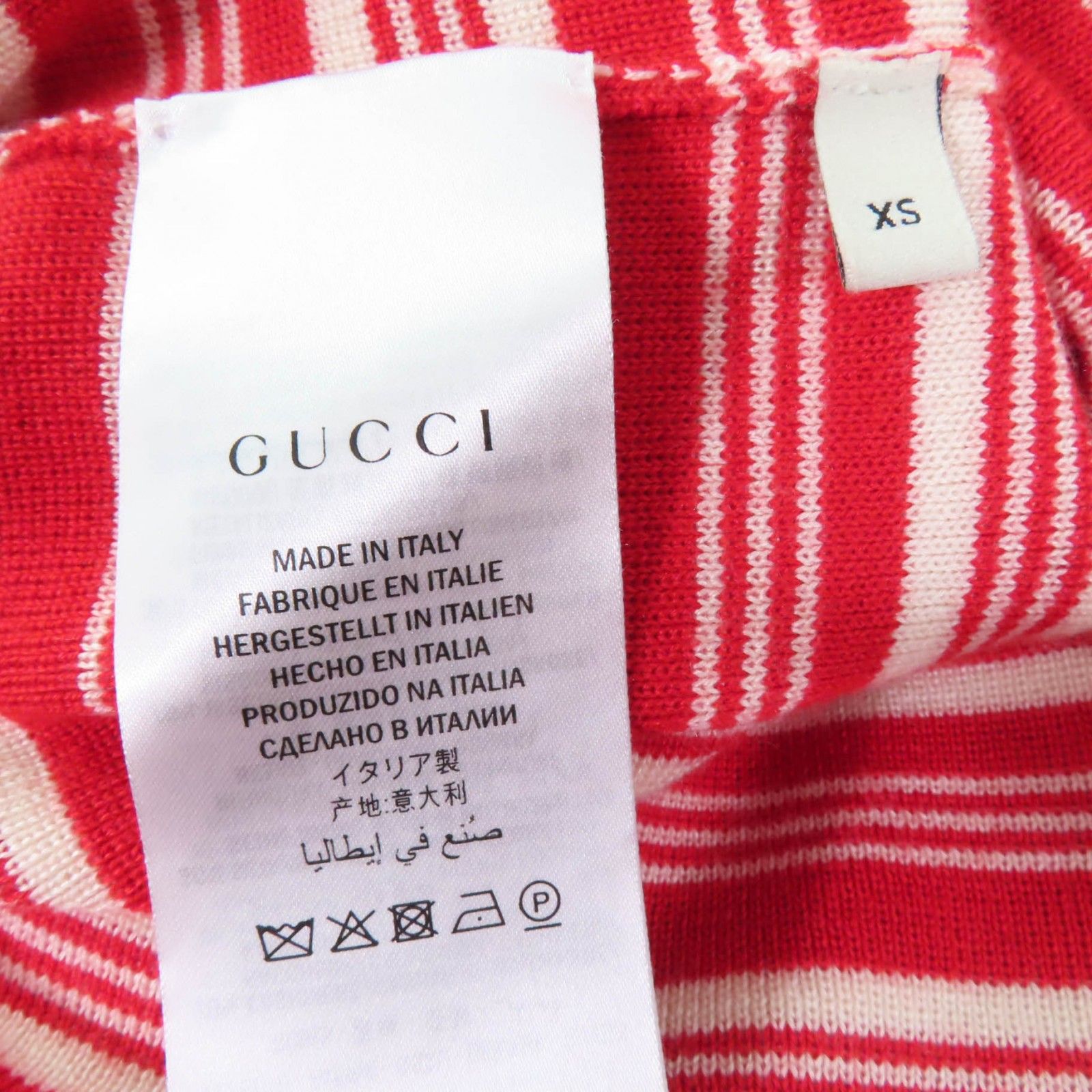 極美品☆GUCCI グッチ 478263 カシミヤ シルク BLIND FOR LOVE ボーダー柄 ボートネック 長袖 ニット レッド系 XS 正規品 レディース 極美品☆GUCCI グッチ 478263 カシミヤ シルク BLIND FOR LOVE