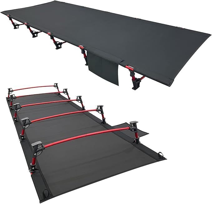 Sutekus キャンプ アウトドアベッド ハンギング 折りたたみ式 超軽量 コンパクト 耐荷重150kg 防災 190cm*70cm ブラック|黒